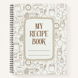 Cuaderno Receta de fondo de ingrediente ligero