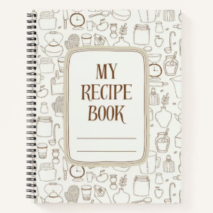 Cuaderno Receta de fondo de ingrediente ligero