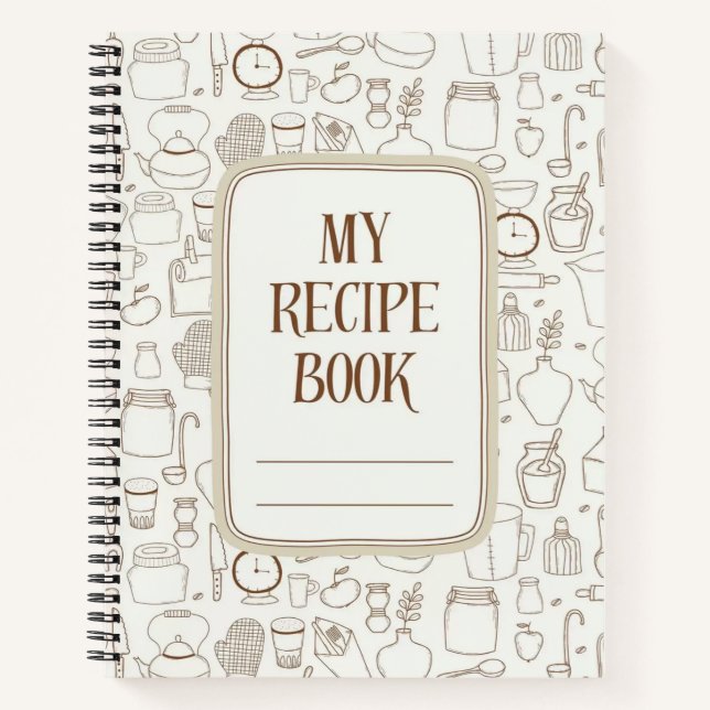 Cuaderno Receta de fondo de ingrediente ligero (Anverso)