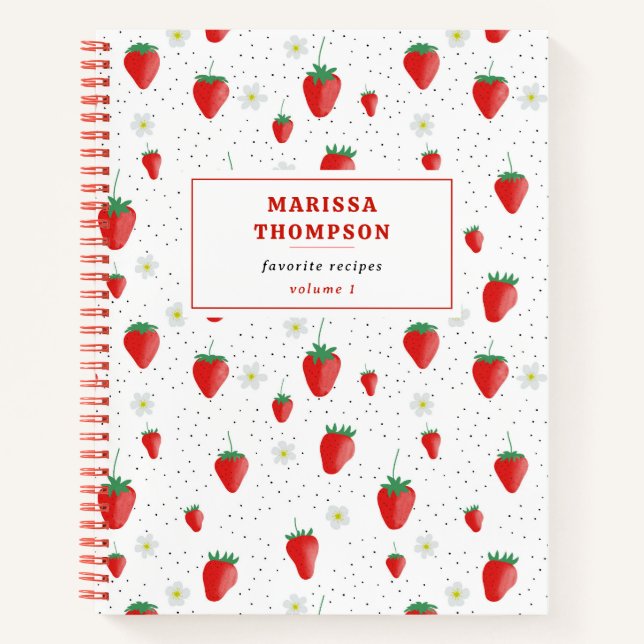 Cuaderno Receta de fresas y flores de verano (Anverso)