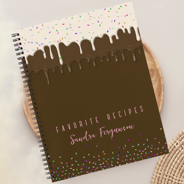 Cuaderno Receta de glaseado y sprinkles de chocolate y vain (Subido por el creador)