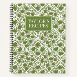 Cuaderno Receta de granja rústica de olivo país francés