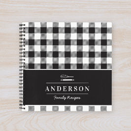 Cuaderno Receta de horneado de la familia Farmhouse Black B