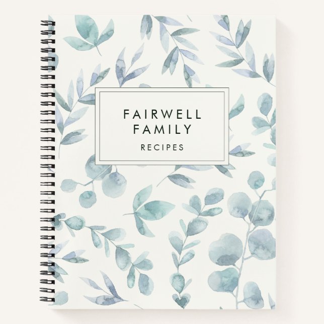 Cuaderno Receta de la familia de eucaliptos acuáticos (Anverso)
