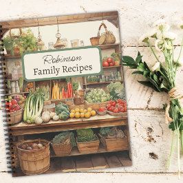 Cuaderno Receta de la familia personalizado Granja vegetal 