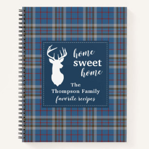 Cuaderno Receta de la Familia Plaid Personalizada Thompson