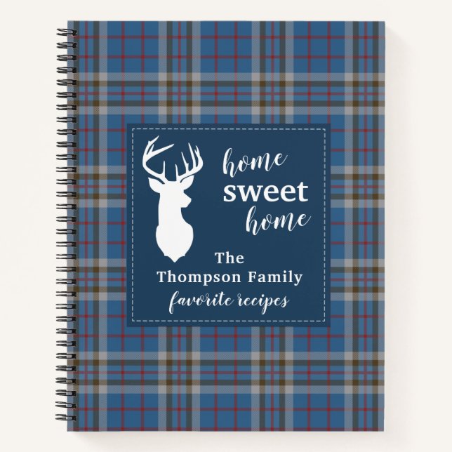 Cuaderno Receta de la Familia Plaid Personalizada Thompson  (Anverso)