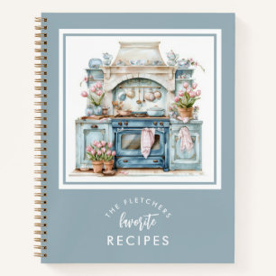 Cuaderno Receta de la familia Vintage Watercolor Kitchen