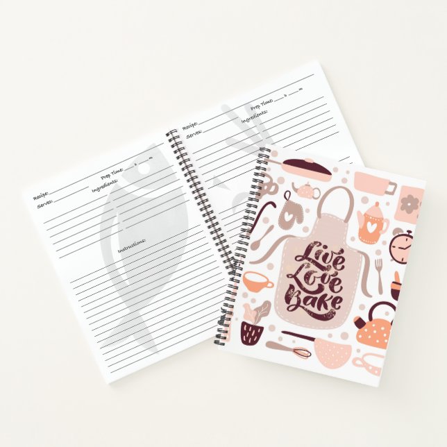 Cuaderno Receta de Live Love Bake (Interior)