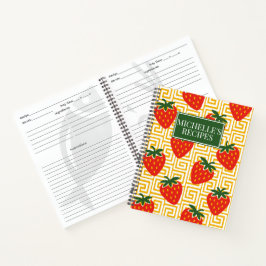 Cuaderno Receta de llave griega de fresa