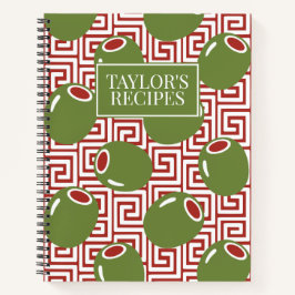 Cuaderno Receta de llave griega mediterránea de oliva