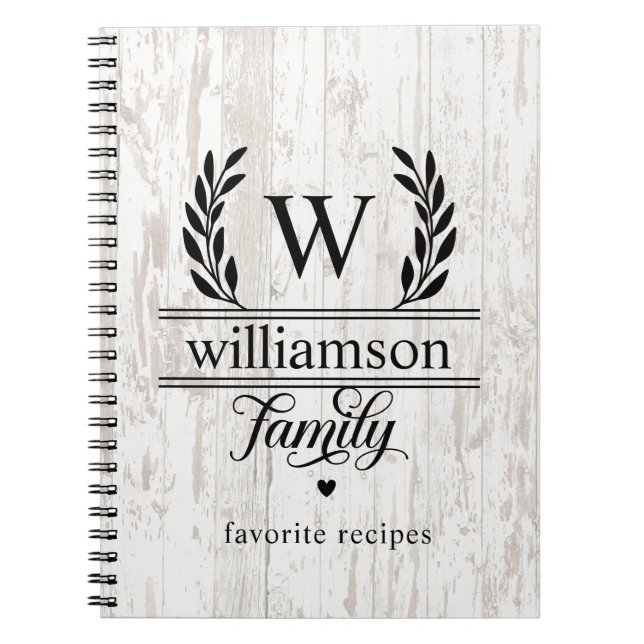 Cuaderno Receta de nombre familiar de Laurel de estilo de g (Frente)