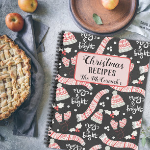 Cuaderno Receta de nombre familiar personalizado para navid
