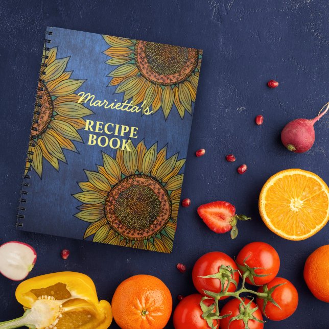 Cuaderno Receta de nombre personalizado azul de la Marina d (Subido por el creador)