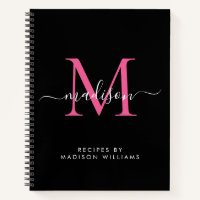 Receta de nombres de manuscrito de magenta rosa y 