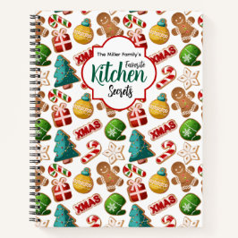 Cuaderno Receta de Pan de Jengibre de Navidad Secretos de C