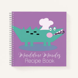 Cuaderno Receta de panadero de cocodrilo lindo para niños 
