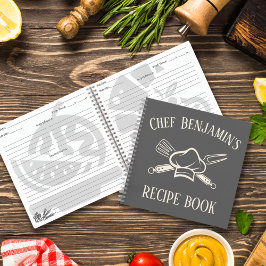 Cuaderno Receta de parrillada Nombre personalizado Chef Gor