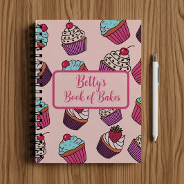 Cuaderno receta de patrón de magdalena personalizada