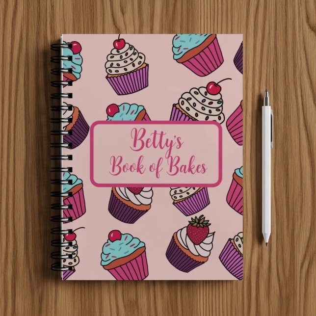 Cuaderno receta de patrón de magdalena personalizada  (Subido por el creador)