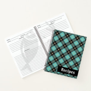 Cuaderno Receta de patrón de rebeca para Aqua Black