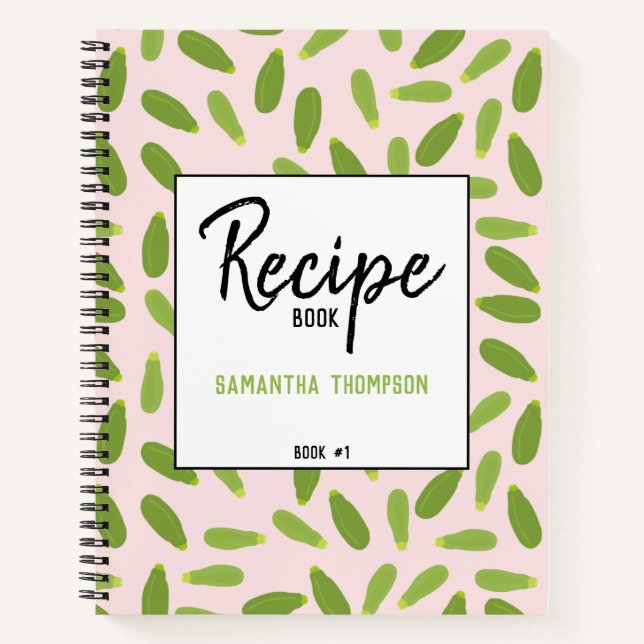 Cuaderno Receta de patrón de squash de verano de calabacín (Anverso)