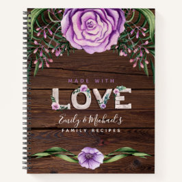 Cuaderno Receta de Personalizado de florecimiento rústico r