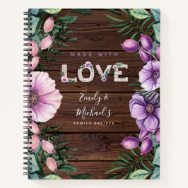 Cuaderno Receta de Personalizado de florecimiento rústico r