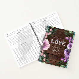Cuaderno Receta de Personalizado de florecimiento rústico r