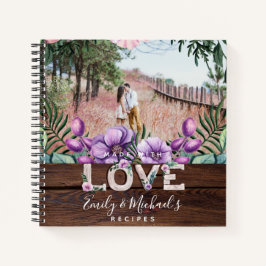 Cuaderno Receta de Personalizado de florecimiento rústico r