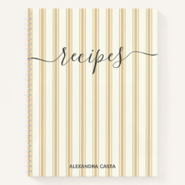 Cuaderno Receta de Personalizado de guiones Minimalistas a 