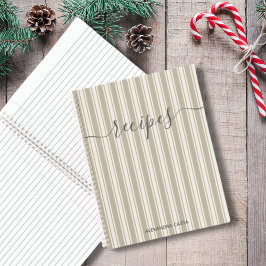 Cuaderno Receta de Personalizado de guiones Minimalistas a 