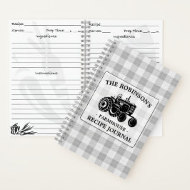 Cuaderno Receta de Placas Blancas para Tractor Familiar