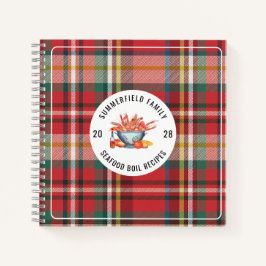 Cuaderno Receta de Plaid Seafood Cookout para una cacerola