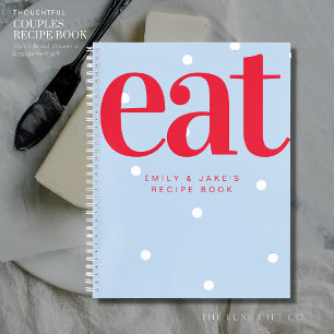 Cuaderno Receta de regalo para parejas simples con punto az