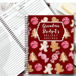 Cuaderno Receta de repostería navideña personalizada para l