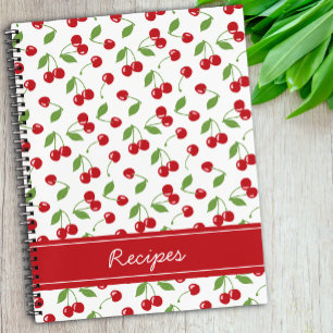 Cuaderno Receta de Retro de Coquette de Arándanos Rojos
