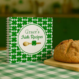 Cuaderno Receta de Shamrock verde favorito de Irlanda