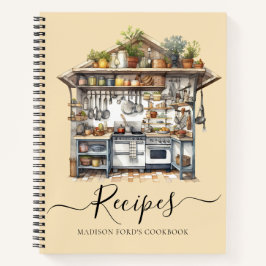 Cuaderno Receta de suministros de comida Utensil de cocina 