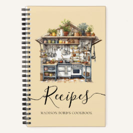 Cuaderno Receta de suministros de comida Utensil de cocina 