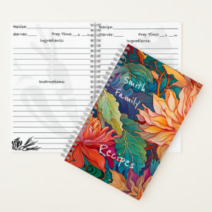 Cuaderno Receta de Tapiz Floral de Dahlia