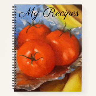 Cuaderno Receta de tomates en blanco