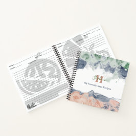 Cuaderno Receta de Wash Keto de Agua Verde Rosa Rubor