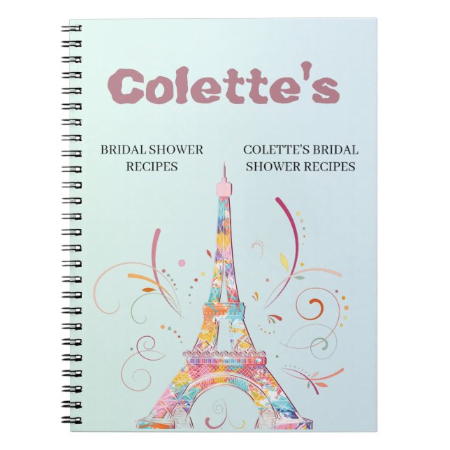 Cuaderno Receta del Boda de la Torre Eiffel (Frente)