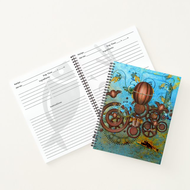 Cuaderno Receta del Collage Steampunk Gears (Interior)