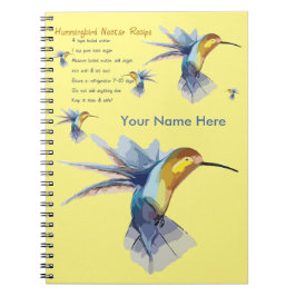 Cuaderno Receta del néctar del colibrí