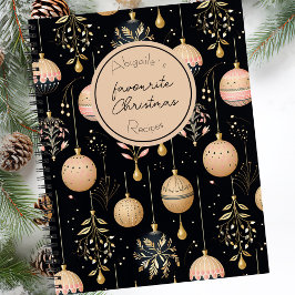 Cuaderno Receta del patrón de baubles para Navidades festiv