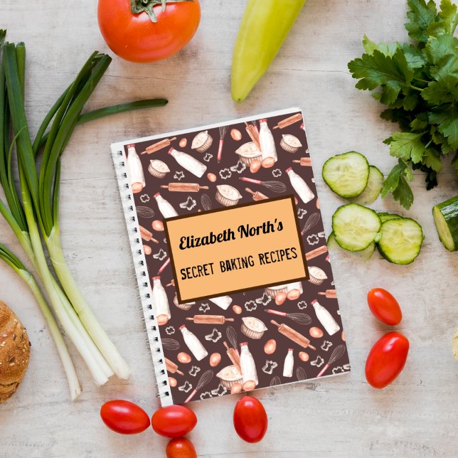 Cuaderno Receta del patrón de color marrón (Subido por el creador)