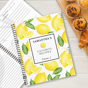 Cuaderno Receta del patrón de limón personalizado