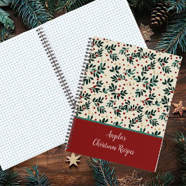 Cuaderno Receta del patrón de Navidades festivos